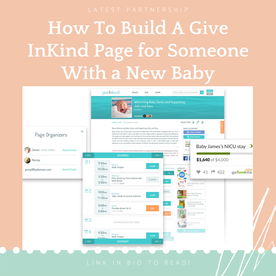 Read more about the article How To Build A Give InKind Page for Someone With a New Baby