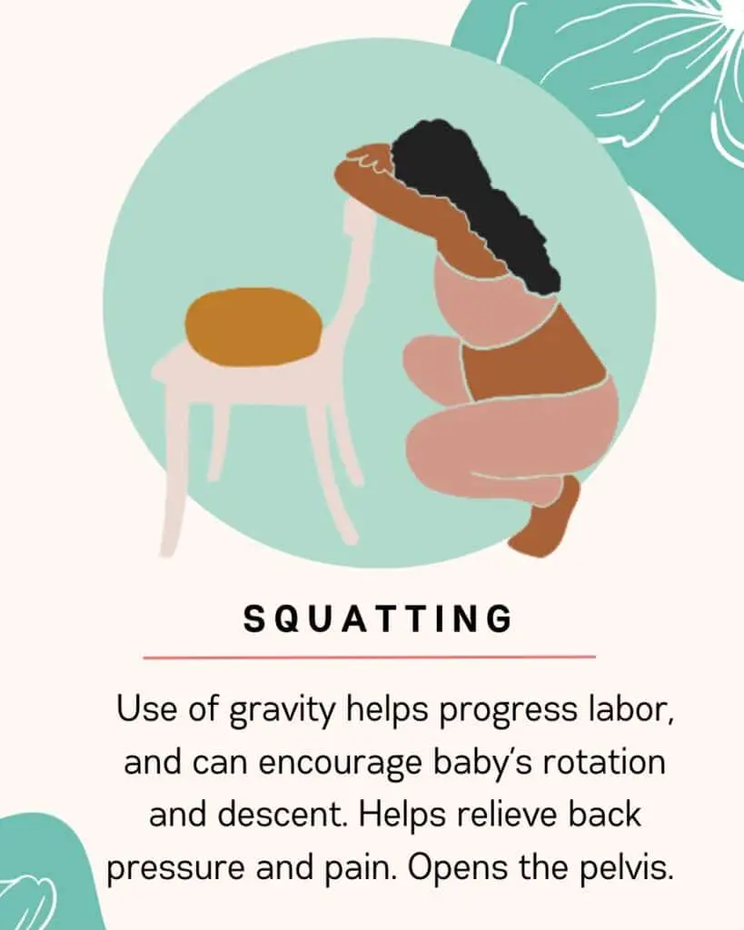 Squatting position for Labor